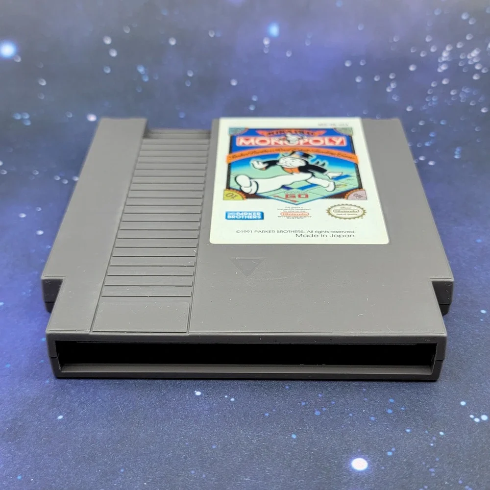 Monopoly Nintendo NES Video Game Cartridge Parker Brothers NES-6B-USA 1991